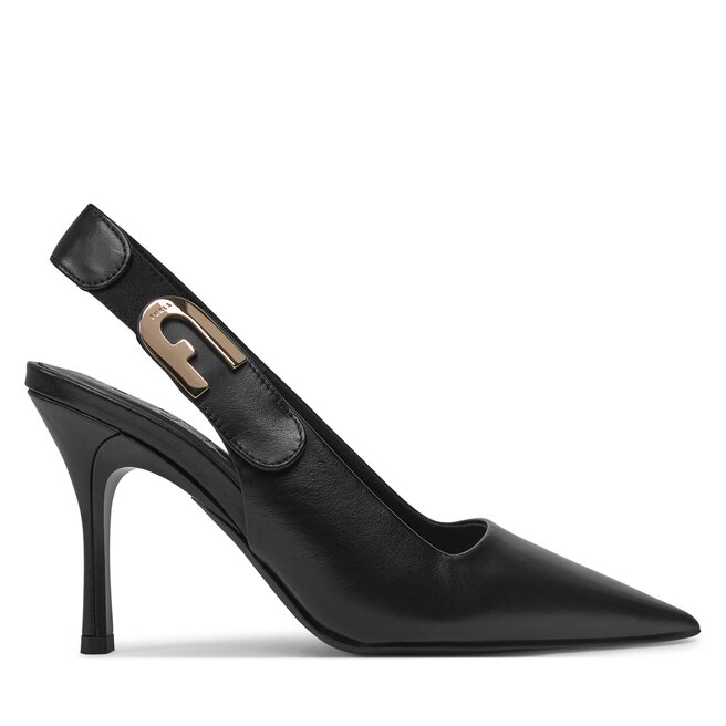 Sandały Furla Sign Slingback T.90 - Czarny