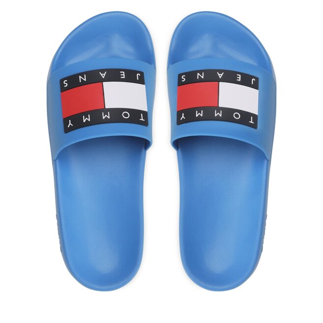 Tommy Jeans Чехли Tommy Jeans Flag Pool Sld Ess EN0EN02115 Deep Sky Blue C2P