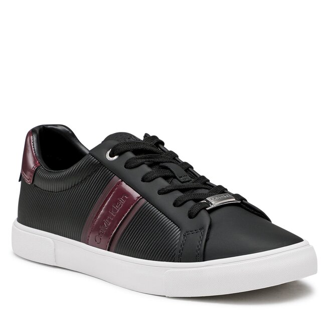 Sneakers Calvin Klein Low Profile Vulc Lace Up HW0HW01369 Black/Decadent Chocolate 0GL 0GL imagine noua