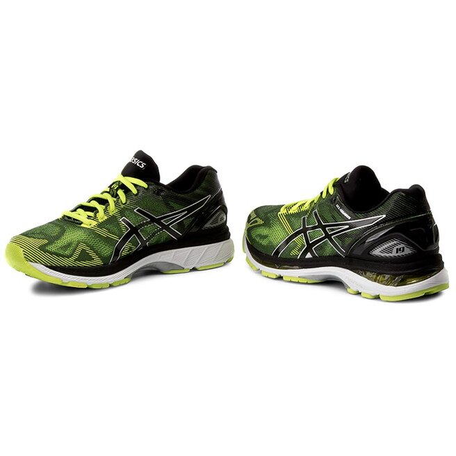 Batai Asics Gel-Nimbus 19 T700N Black/Safety Yellow/Silver 9007 •  Www.eavalyne.lt