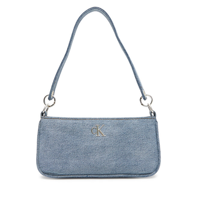 Torebka Calvin Klein Denim Shoulder Pouch W/Strap - Niebieski