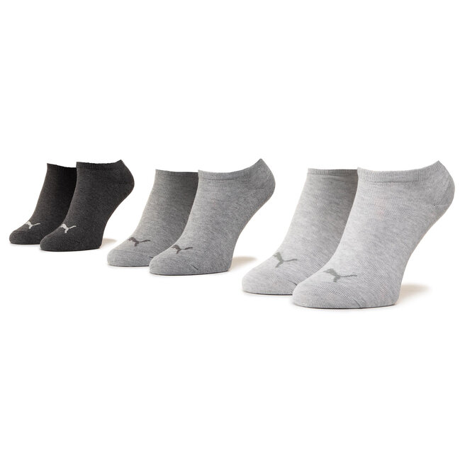 Puma Súprava 3 párov kotníkových ponožiek unisex Puma 906807 Anthraci/Mel Grey/Mel Grey 14