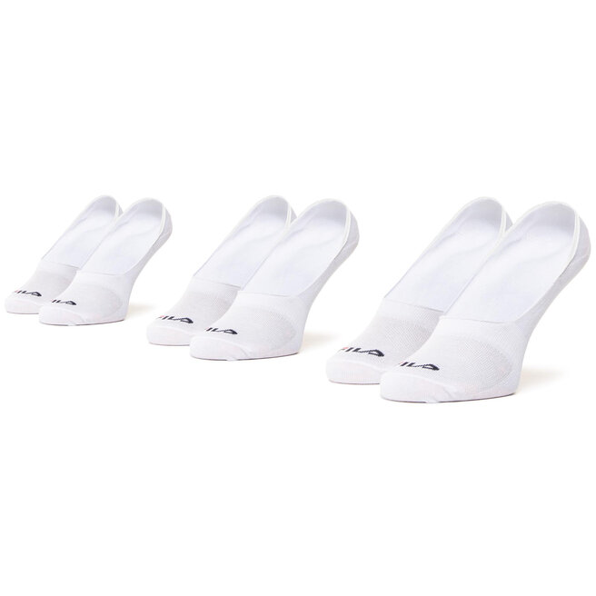 Fila Set di 3 paia di pedulini unisex Fila Calza Ghost F1278/3 White 300