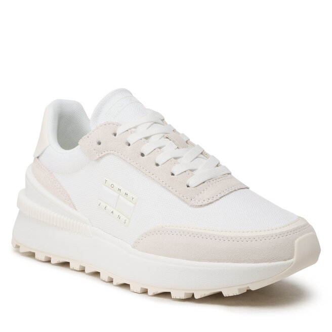Tommy Jeans Сникърси Tommy Jeans Tech Runner Material Mix EN0EN02358 Ecru/Ivory TBL