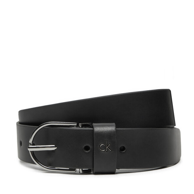Pasek Damski Calvin Klein Ck Metal Loop Rnd Buckle 3.0 - Czarny
