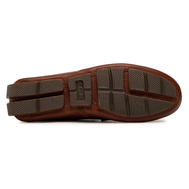 Clarks Μοκασίνια Clarks Markman Plain 261587037 Dark Tan Leather
