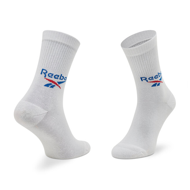 Reebok Комплект 3 чифта дълги чорапи мъжки Reebok Classics Fold-Over GG6684 White/Vector Blue/Vector Red