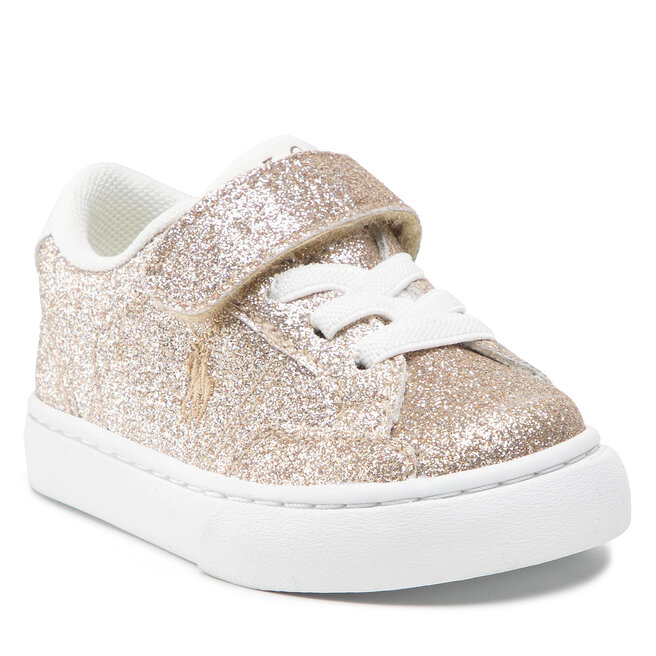 Polo Ralph Lauren Sneakersy Polo Ralph Lauren Theron IV Ps RF103376 M Gold Glitter
