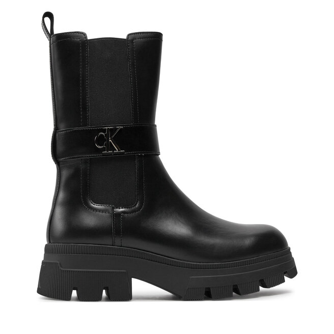 Botki Calvin Klein Chunky Combat Chelsea Mg - Czarny