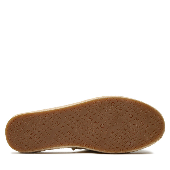 Tommy Hilfiger Espadrile Tommy Hilfiger Feminine Crochet Mule Espadrille FW0FW07278 Light Sandalwood RBS