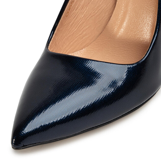 R.Polański High Heels R.Polański 0808 Granatowy Lakier
