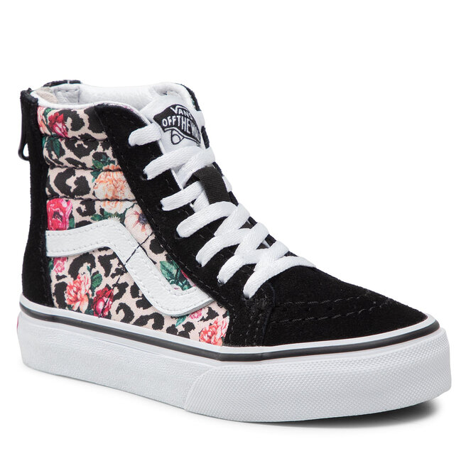 vans sk8 hi zip leopard floral
