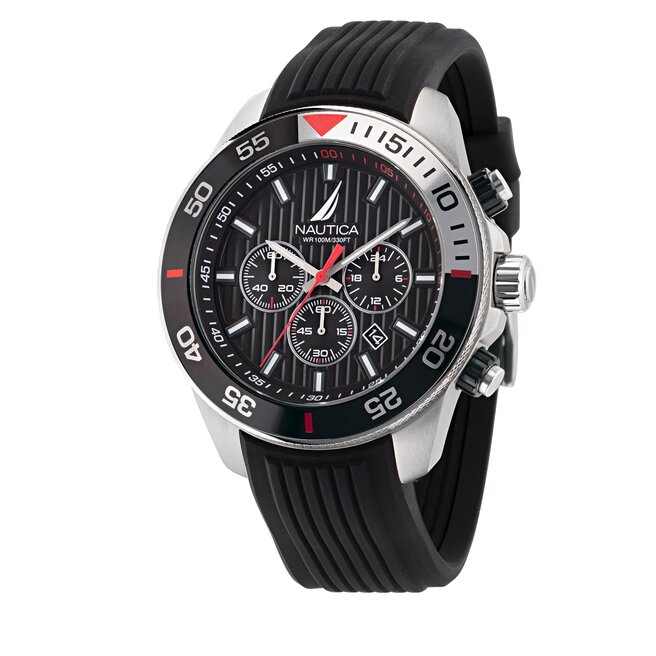Ceas Nautica NAPNOS301 Silver/Black Ceas imagine noua