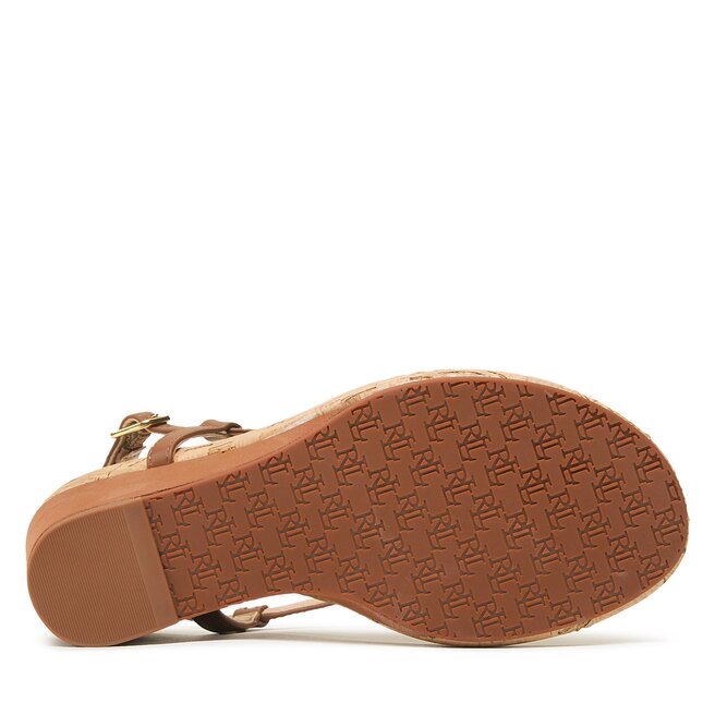 Lauren Ralph Lauren Szandál Lauren Ralph Lauren Jeannie 802898612004 Deep Saddle Tan