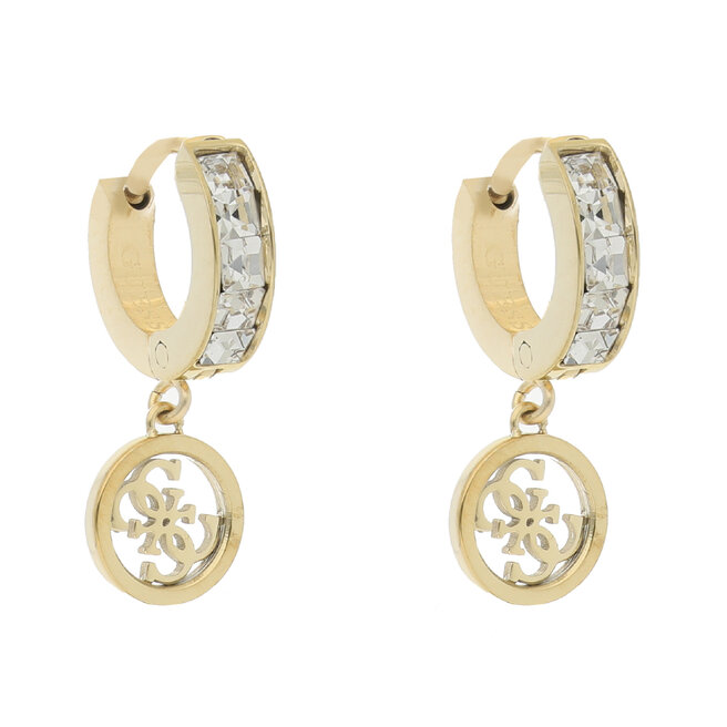 Kolczyki Guess Huggie Me JUBE03 147JW Żółte złoto -