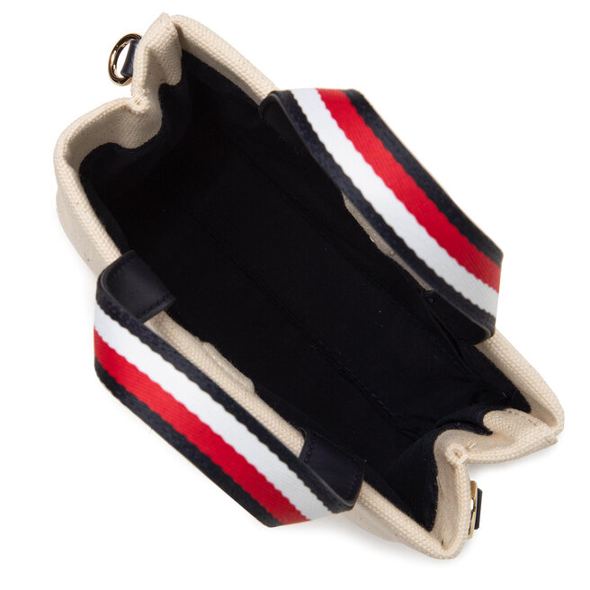 Torebka Tommy Hilfiger Tommy Shopper Micro Tote Canvas AW0AW09976 Beżowy