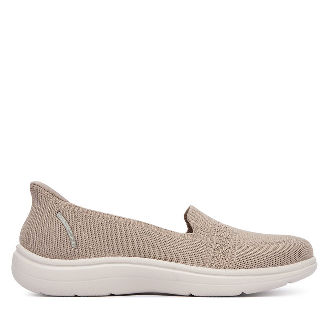 Sneakersy Skechers Slip-Ins: On-The-Go Flex Radiant - Sloane 138435/TPE Beżowy - kobiece