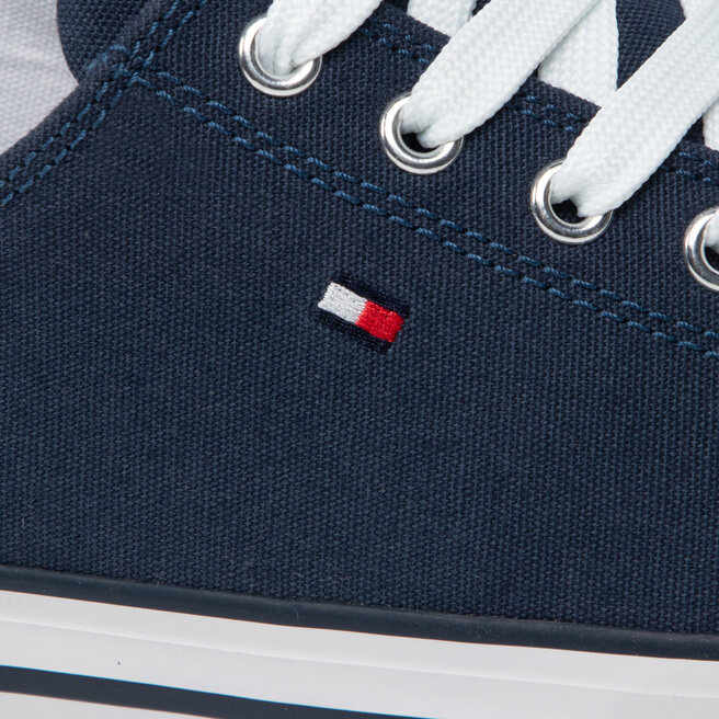 Tommy Hilfiger Кецове Tommy Hilfiger Low Cut Lace-Up Sneaker T3X4-32207-0890 S Blue 800