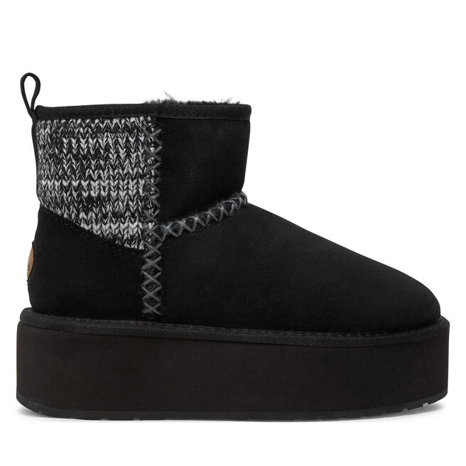 Śniegowce EMU Australia Stinger Knit Flatform - Czarny