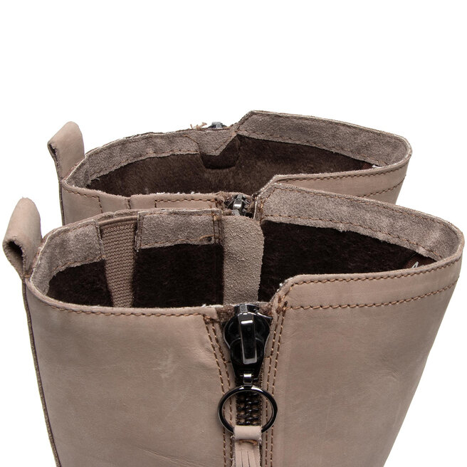 Marco Tozzi Kozačky Marco Tozzi 2-25600-29 Taupe Nubuck 349