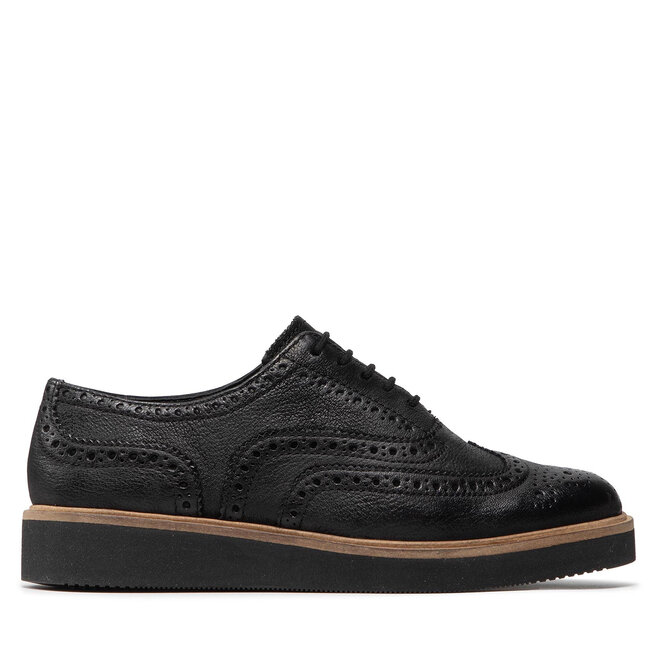 Clarks Félcipő Clarks Baille Brogue 261574144 Black Leather