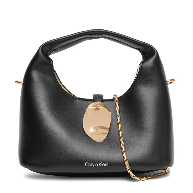 Torebka Calvin Klein Jeans Stone Lock Slouchy Crossbody Bag - Czarny