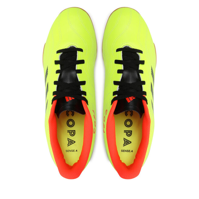 Chaussures adultes de Futsal noires et jaunes Copa Sense.4 TF