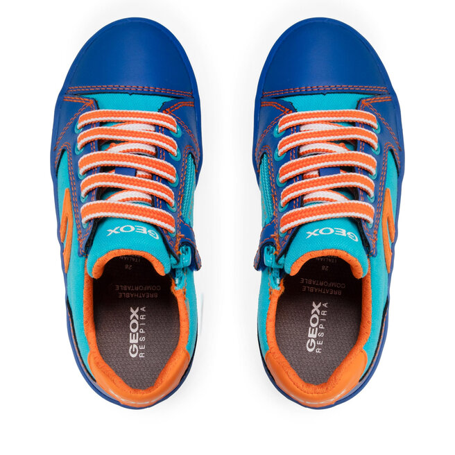 Geox Сникърси Geox J Gisli B. D J155CD 010FE C0573 S Lt Blue/Orange
