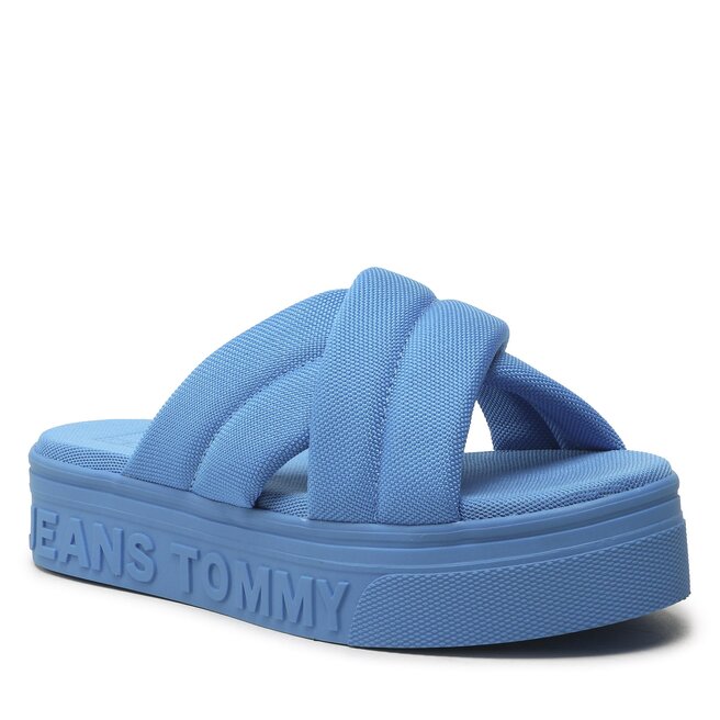 Șlapi Tommy Jeans Fltrm Sandal EN0EN02116 Deep Sky Blue C2P BLUE imagine noua