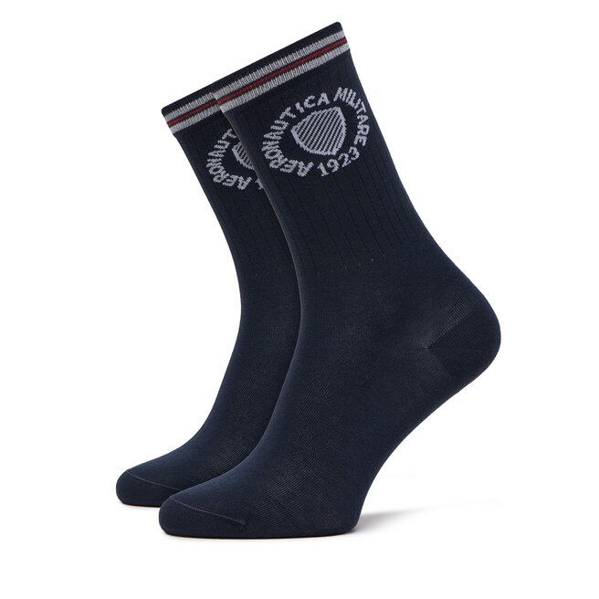 Zestaw 2 par wysokich skarpet unisex Aeronautica Militare - Granatowy