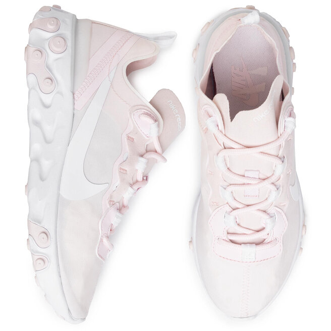 pink and white nike react