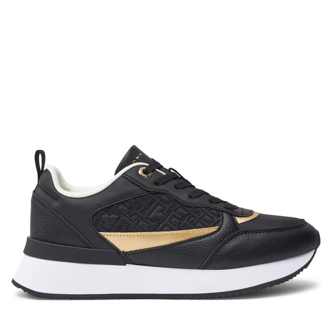 Sneakersy Tommy Hilfiger Mongram Runner - Czarny