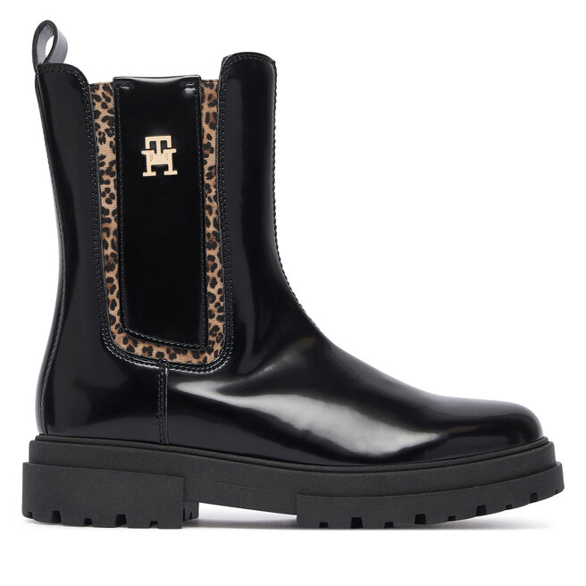 Botki Tommy Hilfiger T4A5-35175-1453999 S Czarny - dziewczęce