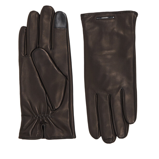Γάντια Ανδρικά Calvin Klein Modern Bar Leather Gloves K50K511017 Ck Black BAX