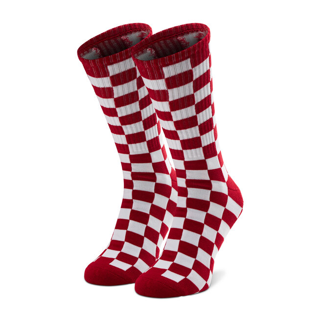 vans crew checkerboard red