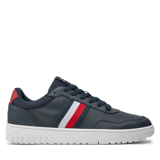 Sneakersy Tommy Hilfiger Th Basket Core Lite - Granatowy