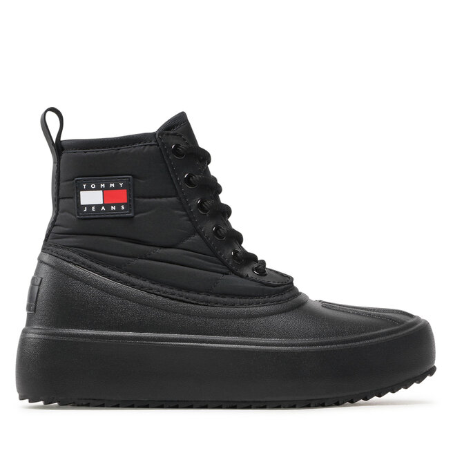 Tommy Jeans Polokozačky Tommy Jeans Fashion Boot EN0EN01912 Black BDS
