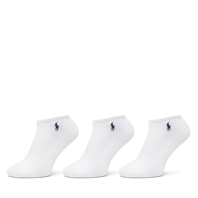 Zestaw 3 par niskich skarpet unisex Polo Ralph Lauren - Biały