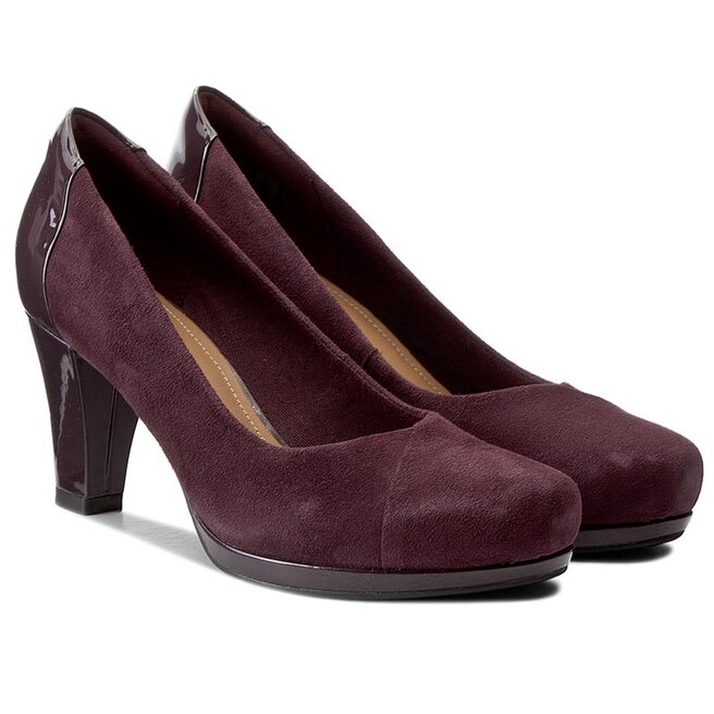 Chaussures basses Clarks Chorus Carol 261287544 Aubergine