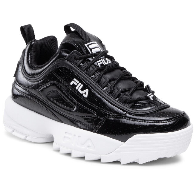 Fila disruptor sale black shiny