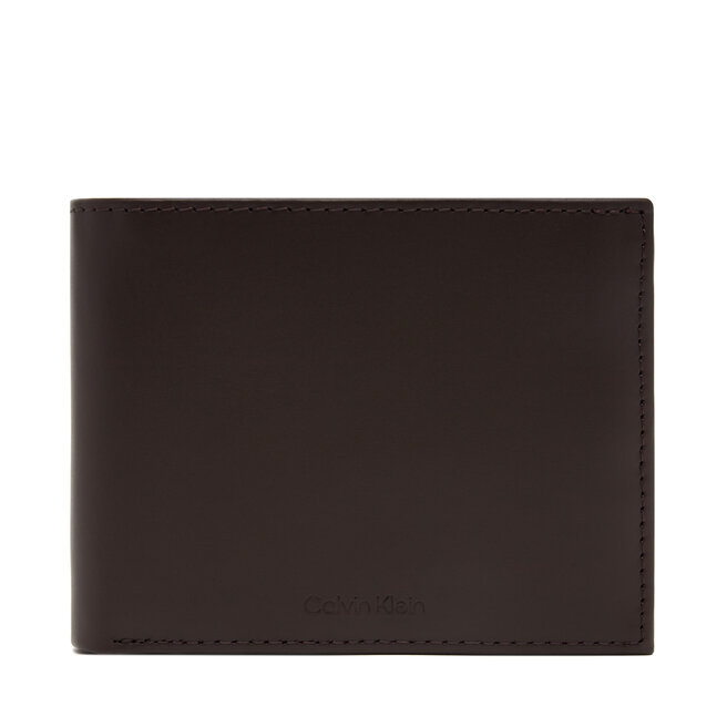 Portfel męski Calvin Klein Ck Premium Trifold 10Cc W/Coin - Brązowy