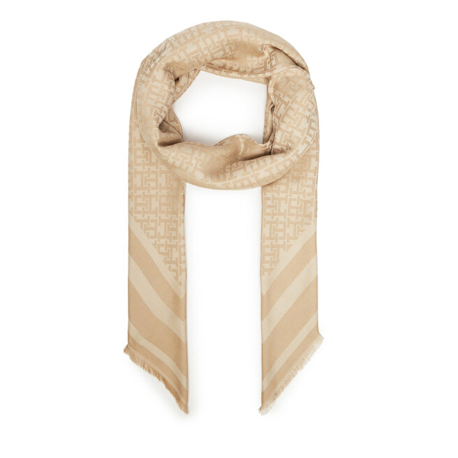 Szal Tommy Hilfiger Monogram - Beżowy
