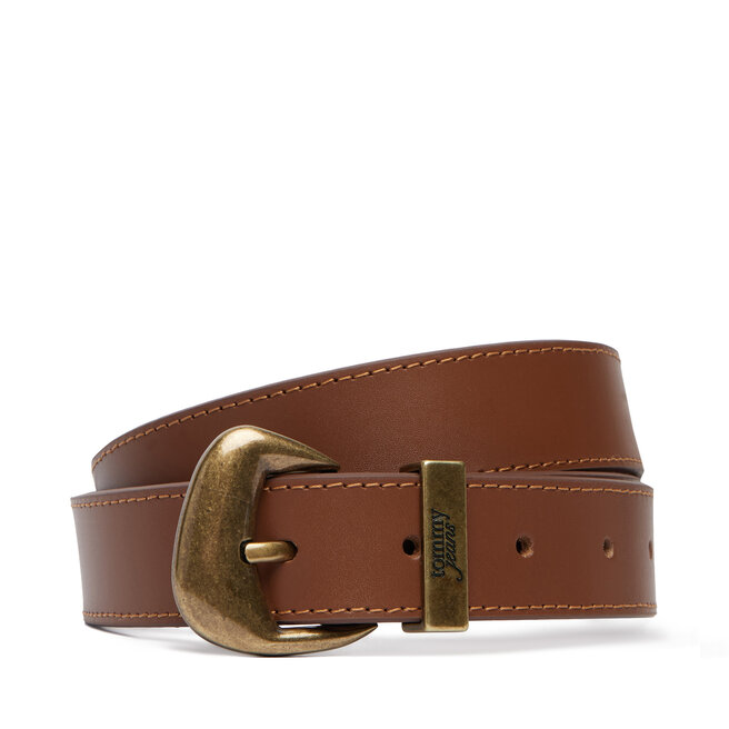 Pasek Tommy Jeans Tjw Cool Brass 30 AW0AW18845 Brązowy -