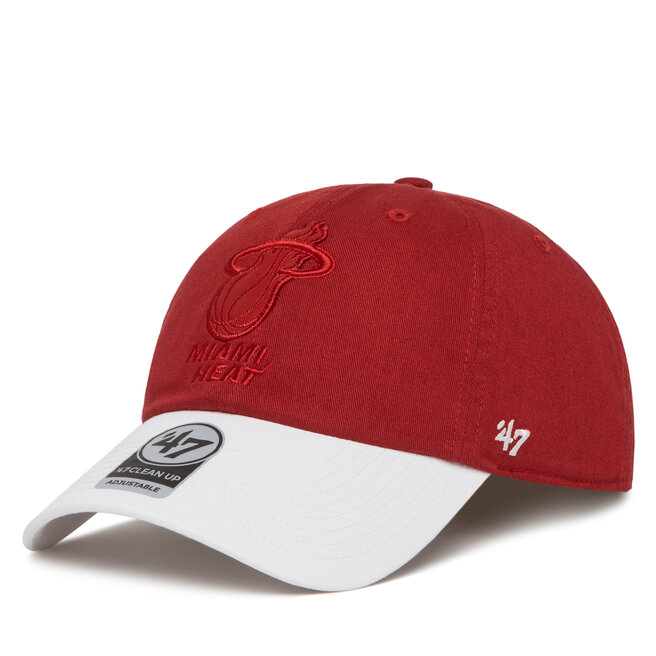 Czapka z daszkiem 47 Brand NBA Miami Heat '47 x Tommy Hilfiger Courtside '47 Clean Up - Czerwony