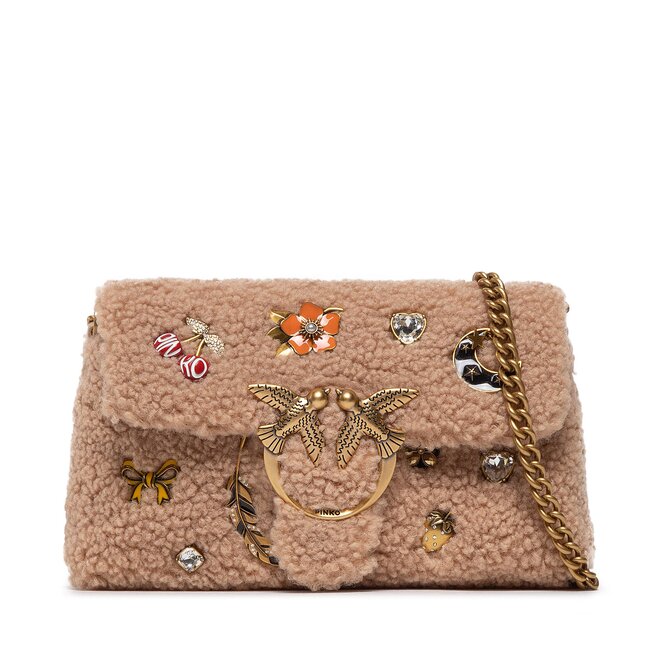 Pinko Handtasche Pinko Love Baby Puff Magic Pins AI 22-23 PLTT 1P22AA Y1XQ Nude C81Q