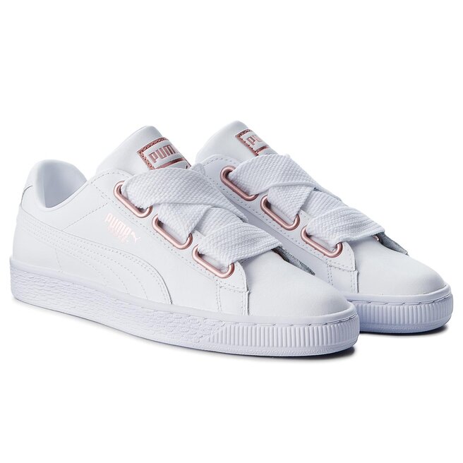 puma basket heart leather