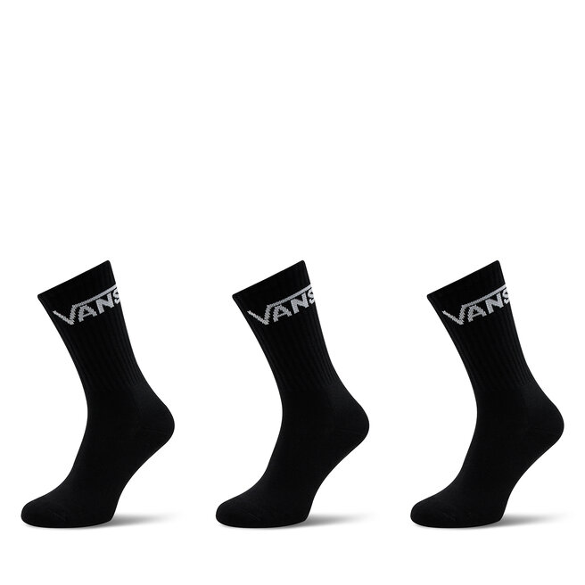 Zestaw 3 par wysokich skarpet męskich Vans Classic Crew - Czarny