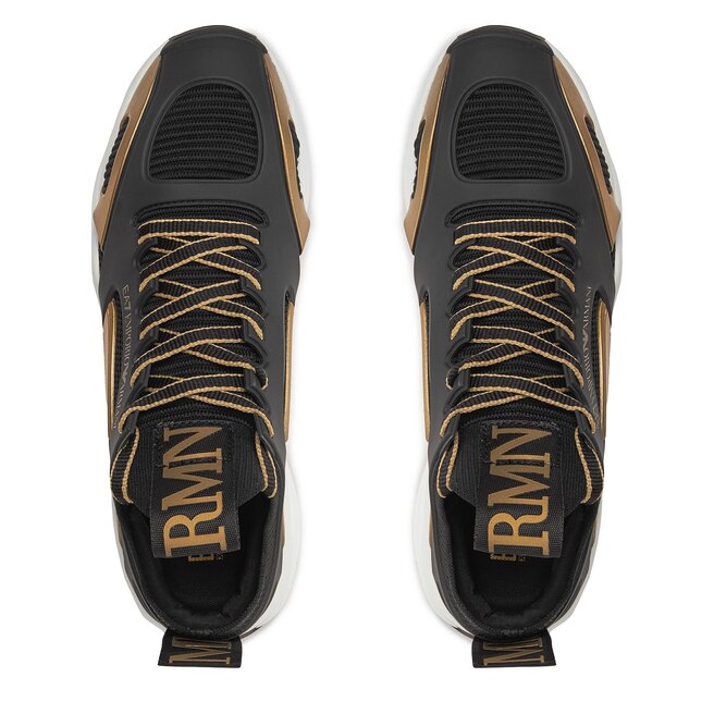 Sneakers EA7 Emporio Armani X8X174 XK377 M701 Triple Black+Gold ...