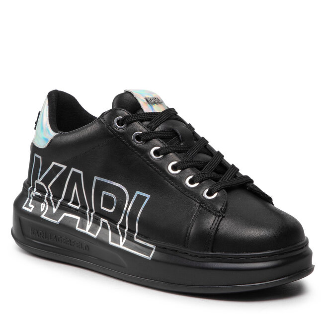 Sneakers KARL LAGERFELD KL62511I Black Lthr W/Iridescent Black imagine noua