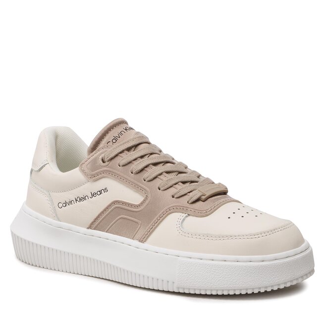 Sneakers Calvin Klein Jeans Chunky Cupsole Satin Wn YW0YW00923 Creamy White/Merino 0K7 0K7 imagine noua
